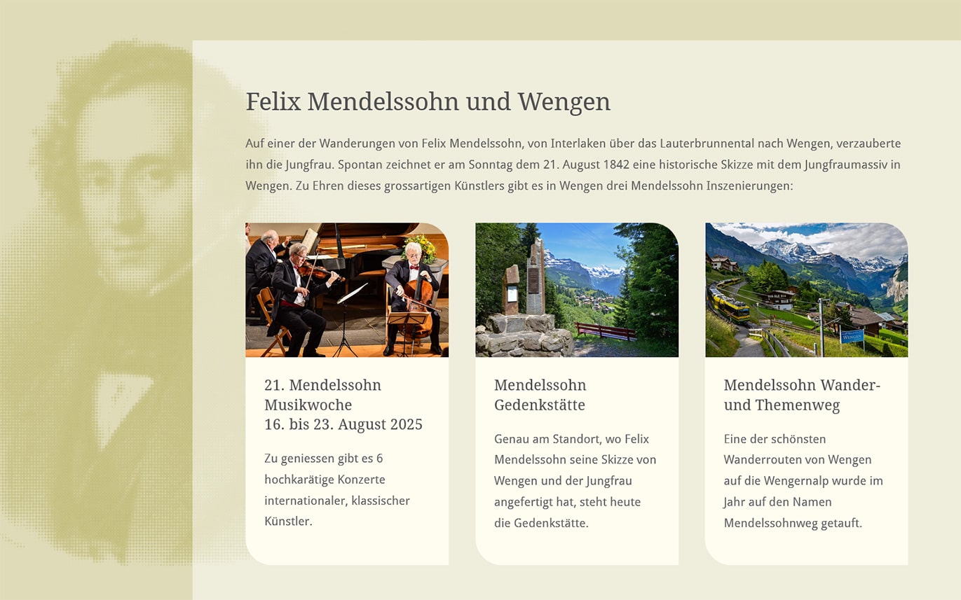 Webdesign Beispiel – Wengen Event