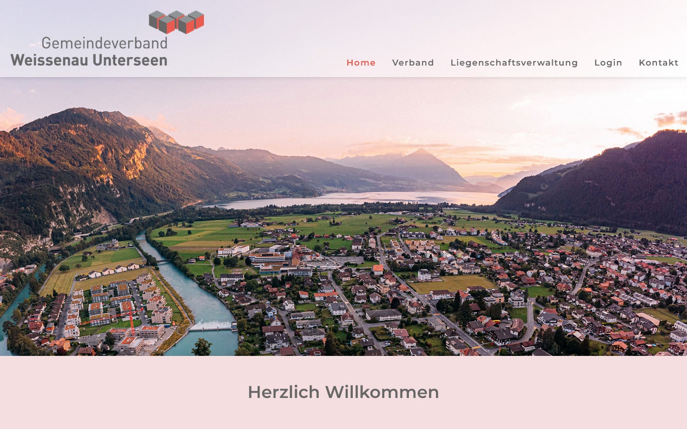Webdesign Beispiel – Gemeindeverband Weissenau Unterseen