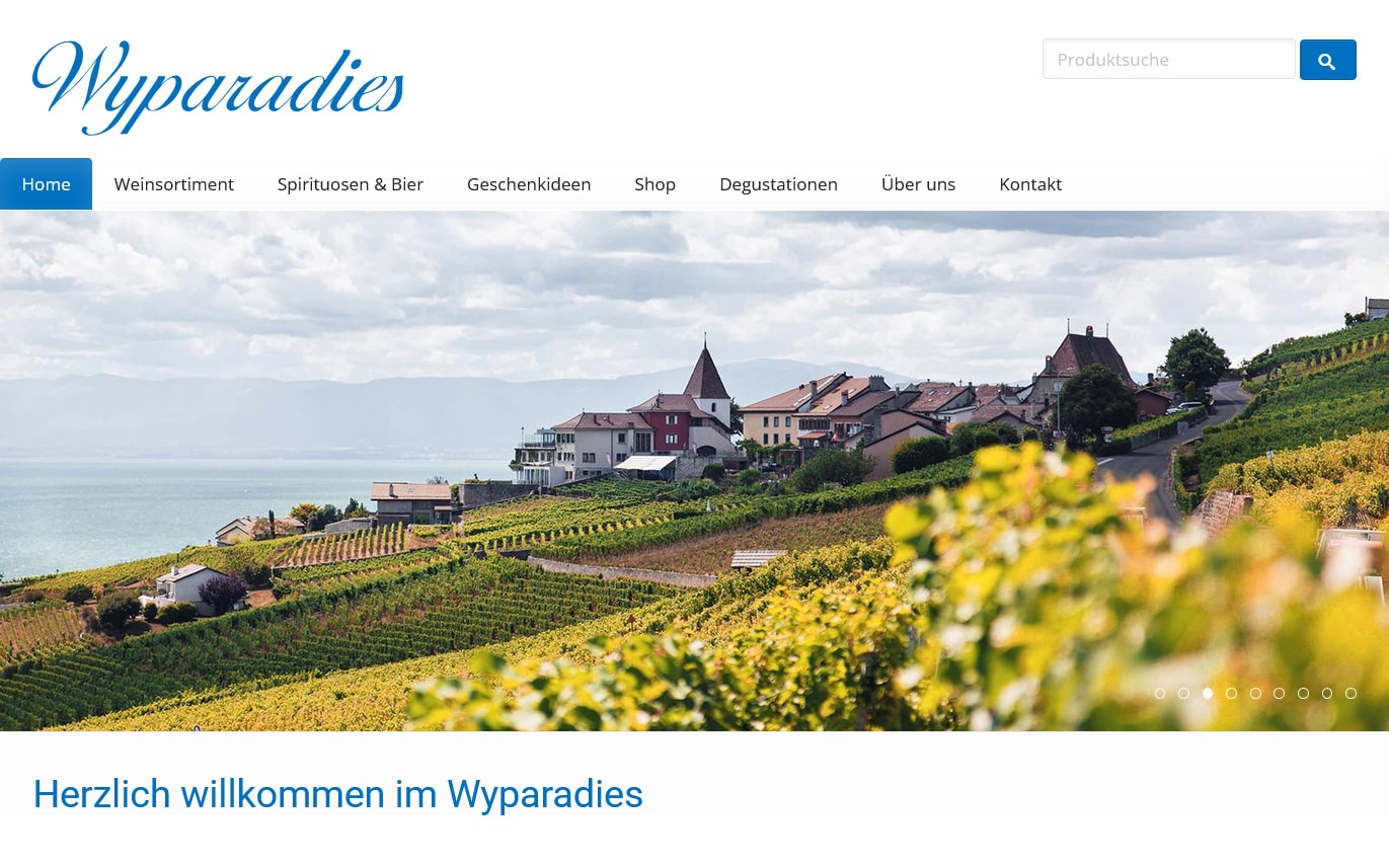 Webdesign Beispiel – Weinhandlung in Wimmis